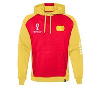 FIFA Felpa con Cappuccio Ufficiale World Cup 2022, Rosso/Giallo, L Uomo
