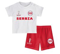 FIFA Unisex Kinder Official World Cup 2022 Tee & Short Set, Toddlers, Serbia, Alternate Colours, Age 4, White, Large