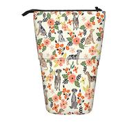 fifbird Astuccio carino dalmata animale cane fiore selvatico modello senza cuciture cartone animato pittura studenti cancelleria caso personalizzato adulti penna sacchetto portatile ragazze