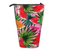 fifbird Astuccio irregolare variato estivo anguria fetta di frutta dolce foglie verdi cancelleria senza cuciture sacchetto telescopico leggero portatile in piedi matita verticale portatile,