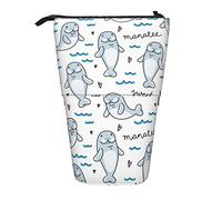fifbird Astuccio per matite con motivo di tricheco, telescopico, portatile, portatile, leggero, per penne, Multicolore, Taglia unica, Astuccio telescopico