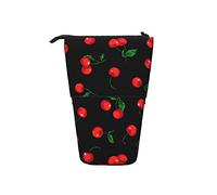 fifbird Astuccio portamatite portatile con motivo frutta ciliegia astuccio verticale portatile astuccio telescopico di grande capacità, per ragazzi e adolescenti, Multicolore, Taglia unica, Astuccio
