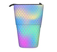 fifbird Astuccio telescopico arcobaleno Mer-Maid Scale Cancelleria Astuccio telescopico Grande Capacità Portapenne Supporto Personalizzato Portapenne, per Studenti e Ragazze, Multicolore, Taglia
