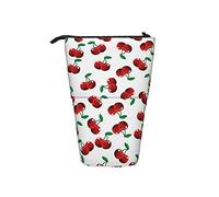 fifbird Astuccio telescopico con bacche, rosso ciliegia, supporto per matite con cerniera, astuccio per trucchi e penne, Multicolore, Taglia unica, Astuccio telescopico