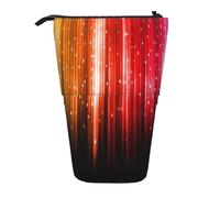 fifbird Astuccio telescopico con glitter arcobaleno, supporto per matite con cerniera, astuccio per trucchi e penne, Multicolore, Taglia unica, Astuccio telescopico
