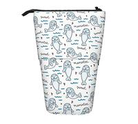 fifbird Astuccio telescopico con motivo di tricheco, supporto per matite con cerniera, astuccio per trucchi e penne, Multicolore, Taglia unica, Astuccio telescopico