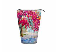 fifbird Astuccio telescopico con stampa di paesaggi acquerellabili, con stampa di pavone, portatile, astuccio personalizzato per adulti, studenti, ragazze, Multicolore, Taglia unica, Astuccio