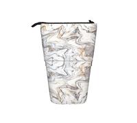 fifbird Astuccio telescopico in marmo grigio-bianco-oro con texture in marmo misto astuccio telescopico leggero portapenne per scuola astuccio verticale personalizzato per ufficio, Multicolore, Taglia