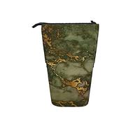 fifbird Astuccio telescopico, lussuoso astuccio verde e oro con supporto in marmo con cerniera, astuccio per trucchi e penne, Multicolore, Taglia unica, Astuccio telescopico