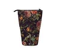 fifbird Astuccio telescopico natalizio portatile, astuccio portamatite con albero e decorazioni su un tavolo in legno a tema natalizio, Colore 2, Taglia unica, Astuccio telescopico