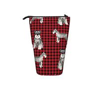 fifbird Astuccio telescopico per matite e matite, astuccio rosso con motivo scozzese di razza di cane, Multicolore, Taglia unica, Astuccio telescopico