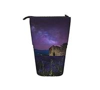 fifbird Astuccio telescopico per matite e penne, con campo di lavanda di notte e rovine di pietre, organizer per matite e cosmetici, Multicolore, Taglia unica, Astuccio telescopico