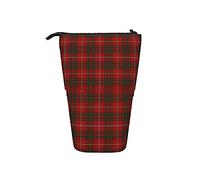 fifbird Astuccio telescopico per matite e penne, motivo: clan scozzese Bruce, rosso e verde, in tartan, Multicolore, Taglia unica, Astuccio telescopico