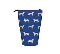 fifbird Astuccio telescopico per matite, penne e matite, motivo: Golden Retriever, colore blu reale, Multicolore, Taglia unica, Astuccio telescopico
