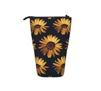 fifbird Astuccio telescopico portatile con supporto, zaino retrò con girasole stampato carino scatola organizer, Multicolore, Taglia unica, Astuccio telescopico