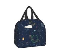 fifbird Borsa portapranzo semplice Strokes of The P-Lanet, isolata, riutilizzabile, congelabile, per adulti e bambini