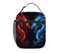 fifbird Borsa termica per il pranzo leggera da donna con pittura elegante custodia per il pranzo riutilizzabile borsa termica per pasti tote portatile a prova di perdite secchio per la preparazione