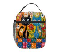 fifbird Borsa termica per il pranzo leggera da donna con pittura elegante custodia per il pranzo riutilizzabile borsa termica per pasti tote portatile a prova di perdite secchio per la preparazione