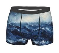 fifbird Boxer da uomo slip elasticizzati per il profondo blu mare s Wicking Tronco Biancheria intima Underpant con cintura elastica, Nero , XXL