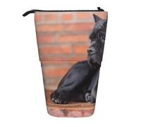 fifbird Cane Corso Big Black Dogs Pets Astuccio telescopico con supporto per matite con cerniera, astuccio per trucchi e matite, Multicolore, Taglia unica, Astuccio telescopico