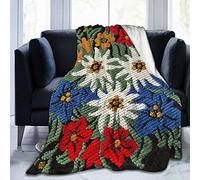 fifbird Coperta per tutte le stagioni, coperta da spiaggia, reversibile, resistente agli strizzacervelli, motivo stella alpina, 127 x 101,6 cm