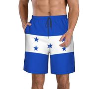 fifbird Costume da bagno da uomo con bandiera delle Isole Vergini degli Stati Uniti, ad asciugatura rapida, con fodera in rete, pantaloncini da spiaggia, Bandiera dell'Honduras, XL