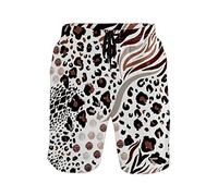 fifbird Costume da bagno da uomo con stampe animalier miste, Colore unico, L