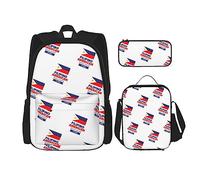 fifbird Demisexual Pride LGBTQ - Set di 3 zaini, borsa per il pranzo, astuccio, grande capacità, Multi130, Taglia unica, Zaini Daypack