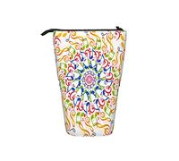 fifbird Divertente astuccio telescopico con mucca portamatite portatile in piedi su un prato estivo verde sfondo cielo sfocato carino organizzatore ufficio, Colore 8, Taglia unica, Astuccio