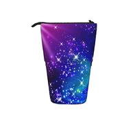 fifbird Divertente astuccio telescopico con mucca portamatite portatile in piedi su un prato estivo verde sfondo cielo sfocato carino organizzatore ufficio, Colore 1, Taglia unica, Astuccio