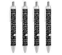 fifbird Fisica Matematica Equazione Penna a sfera retrattile a punta fine rotonda Penne a barile per Notebook Scrittura Ufficio Lavoro 0,5 mm 4 pezzi