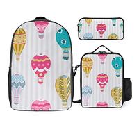fifbird Lesbian Pride LGBTQ - Set di 3 zaini, borsa per il pranzo, astuccio, grande capacità, Multi24., Taglia unica, Zaini Daypack