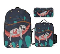 fifbird Lesbian Pride LGBTQ - Set di 3 zaini, borsa per il pranzo, astuccio, grande capacità, Multi25., Taglia unica, Zaini Daypack