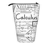 fifbird Math Geometry Geek Calculus Print Pencil Case, Stand Up Pencil Pouch Telescopico Cancelleria Pen Pouch Standing Pencil Bag con cerniera, Multicolore, Taglia unica, Astuccio per trucchi
