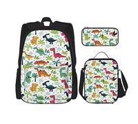 fifbird Non-Binary Pride LGBTQ - Set di 3 zaini, borsa per il pranzo, astuccio per matite, grande capacità, Multi95, Taglia unica, Zaini Daypack