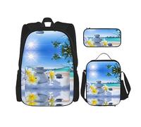fifbird P-Lanet - Set zaino 3 in 1 con portapranzo, astuccio per matite, elegante e durevole, Fiore tropicale., Taglia unica, Zaini Daypack