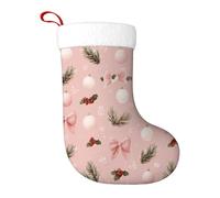 fifbird Pallina di Natale, fiocco natalizio in pino e pesca, decorazioni natalizie per casa, camino, camera da letto, ufficio, negozio, decorazione per le vacanze, 27 x 45 cm