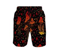 fifbird Pantaloncini da bagno da uomo colorati a forma di fungo da spiaggia, Colore unico, L