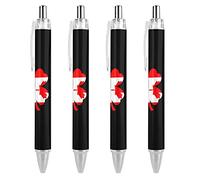 fifbird Penne a sfera a punta fine da 0,5 mm, a forma di trifoglio, con punta fine da 0,5 mm, penna a sfera flessibile e rotonda, 4 pezzi