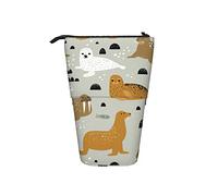 fifbird Portamatite con supporto verticale e motivo a tricheco, astuccio telescopico per studenti, astuccio leggero per il trucco, Multicolore, Taglia unica, Astuccio telescopico