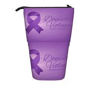 fifbird Portamatite in piedi per la sensibilizzazione alla violenza domestica, mese con nastro viola, telescopico, astuccio per matite verticale, astuccio leggero, Multicolore, Taglia unica, Astuccio