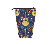 fifbird Portamatite Stand Up Chitarra e Note Musicali Modello Astuccio telescopico Cancelleria personalizzata Custodia telescopica Durevole Supporto penna in piedi, Multicolore, Taglia unica, Astuccio