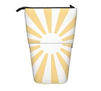 fifbird Portamatite Stand Up Giallo Acquerello Sole Luminoso Linea Astratta Estate Telescopico Matita Bag Leggero In Piedi Penna Titolare Personalizzato Organizzatore di, Multicolore, Taglia unica,