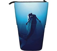 fifbird Portamatite Stand Up Pretty Mer-Maid Under Sea Acquerello Luminoso Sunshine Cancelleria Telescopica Sacchetto Leggero Portatile In Piedi Matita Sacchetto Portatile Supporto Portamatite,