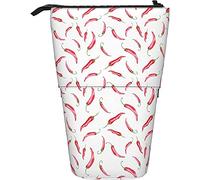 fifbird Portamatite Stand Up Red Hot Chilli Acquerello Peperoncino Piccante Modello Senza Cuciture Cosmetici Sacchetto Stampa Telescopico Astuccio Durevole Portatile In Piedi Matita Borsa,