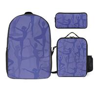 fifbird Set di 3 zaini per amanti della danza classica, set da 3 pezzi, zaino con borsa per il pranzo, astuccio, grande capacità, Balletto Danza Lo, Taglia unica, Zaino daypack