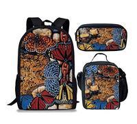 fifbird Set di 3 zaini per il ritorno a scuola+portapranzo+astuccio per penne con simpatico bradipo stampato borse a tracolla per ragazzi e ragazze, regali a forma di bradipo 3 (3 pezzi/set),