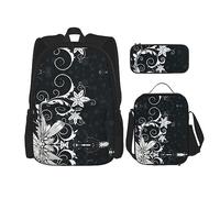 fifbird Set di zainetti per la scuola: zaino con portapranzo, astuccio per matite, elegante e durevole, set di zaini per la scuola, magia natalizia, Novità Boho Ab, Taglia unica, Zaini Daypack