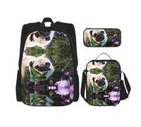 fifbird Set di zaini per la scuola: zaino con portapranzo, astuccio, elegante e durevole, set zaino per la scuola - Simpatici gufi, Dod nel Gard, Taglia unica, Zaini Daypack