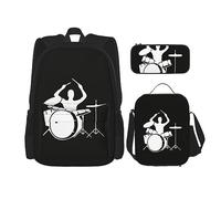 fifbird Set zaino 3 in 1 con portapranzo, astuccio per matite, elegante e durevole, set zaino scolastico - girasole, Batteria, Taglia unica, Zaini Daypack